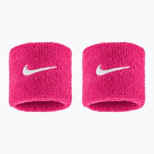 Schweißbänder fürs Handgelenk Nike Swoosh Classic Wristbands 2 Stück vivid pink/white
