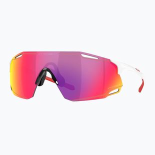 Oakley Cybr Dyno poliert weiß/prizm Straße Sonnenbrille