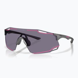 Sonnenbrille Oakley Cybr Dyno matte grey smoke/prizm grey with pink ink