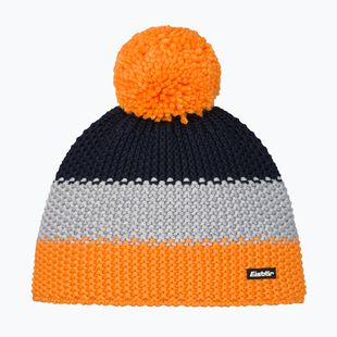 Kinder-Wintermütze Eisbar Star Pompon orange