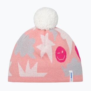 Kinder-Wintermütze Eisbar Talesia Pompon salmon