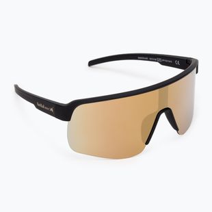 Red Bull Spect Dakota Gummi schwarz/Rauch mit Gold Spiegel Radfahren Brille