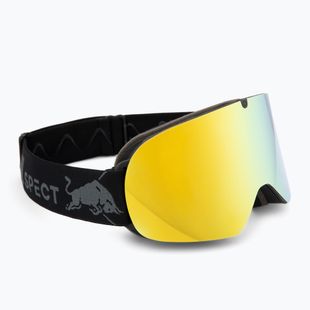 Skibrille Red Bull SPECT Rush matt black/smoke with yellow mirror