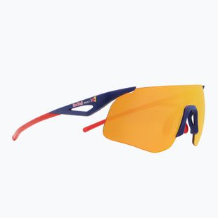 Red Bull SPECT Mark blau/braun mit rot-orangem Spiegel Sonnenbrille