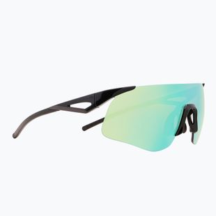 Red Bull SPECT Mark schwarz/rauch mit grün-blauem Spiegel Sonnenbrille