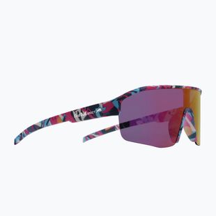 Sonnenbrille Red Bull SPECT Dundee matt blue-pink pattern/smoke pink-yellow mirror