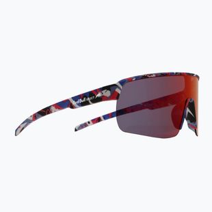 Sonnenbrille Red Bull SPECT Dakota matt blue-burgundy pattern/smoke red-purple mirror