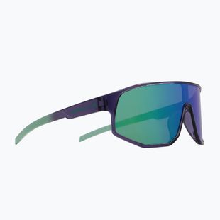 Sonnenbrille Red Bull SPECT Dash dark purple/smoke with green-purple mirror