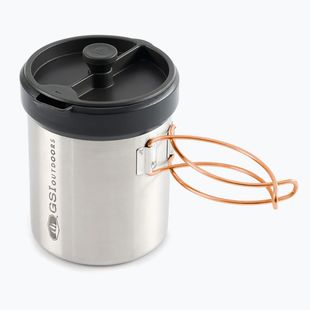 Touristische Camping Kaffeekocher GSI Outdoors Glacier Personal Javapress 711 ml stainless