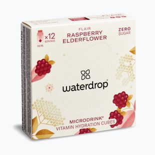 Isotonisches Getränk waterdrop Microdrink Flair 12 Würfel raspberry/ elderflower
