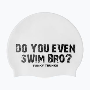 Schwimmkappe Funky Trunks Silicone white swim bro