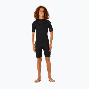 Kinder Schwimm-Neoprenanzug Rip Curl Trad 2/2mm Back Zip Springsuit black