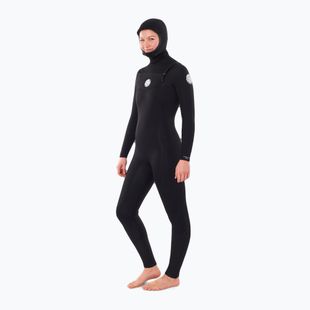 Damen-Neoprenanzug Rip Curl Dawn Patrol 5/4mm Chest Zip Hooded black