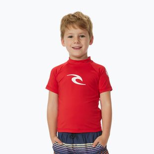 Rip Curl Brand Wave UPF rot Kinderschwimmhemd