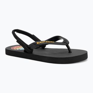 Rip Curl Wetty Fade Bloom gewaschene schwarze Kinder-Flip-Flops