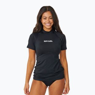 Damen Rip Curl Classic Surf UPF Rashguard Schwimmen Shirt schwarz