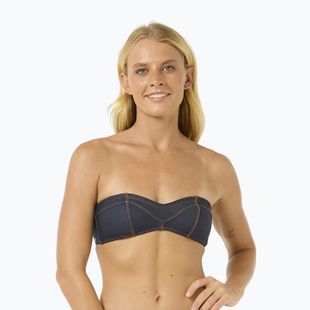 Rip Curl Dalias Denim Bandeau Badeanzug Top Denim blau