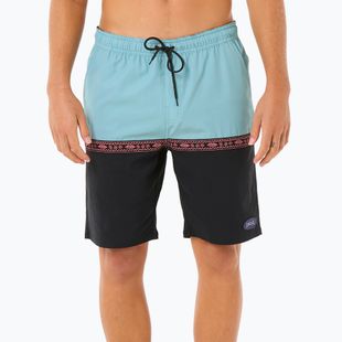 Herren Rip Curl Raw Energy Split Volley Badeshorts schwarz