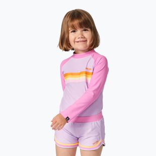 Rip Curl Kinder Schwimmen Langarm Rainbow Tide Rash Vest hellrosa
