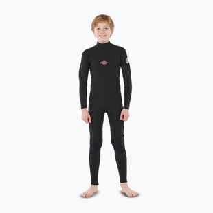 Kinder Schwimm-Neoprenanzug Rip Curl Dawn Patrol 3/2 mm Back Zip black