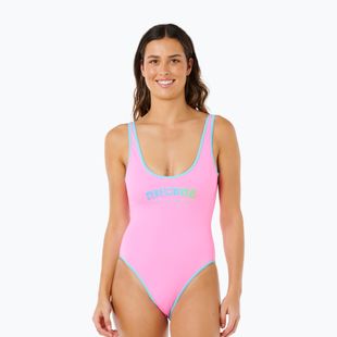 Einteiliger Badeanzug Rip Curl Surf Puff light pink