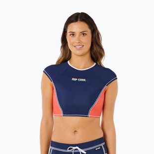 Damen-Badeoberteil Rip Curl Surf Tide Crop Rashvest dark navy