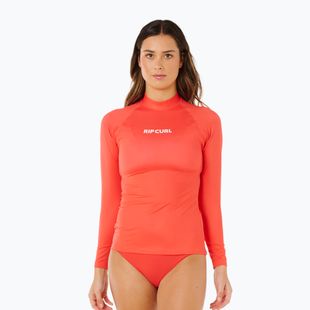Damen-Bade-Longsleeve Rip Curl Classic Surf UPF Rashguard red