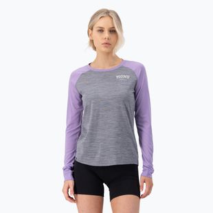 Damen-Thermoaktivshirt Mons Royale Icon Raglan grey heather/ lupin
