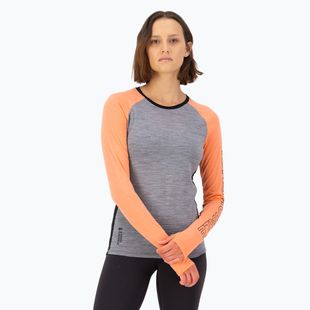 Mons Royale Bella Tech grau heather/punch Damen Thermo-Longsleeve