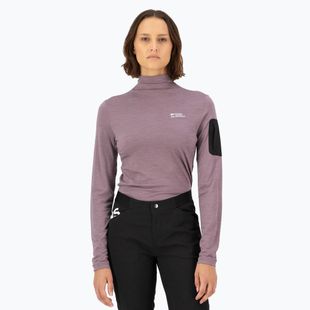 Women's Mons Royale Diversion Mock Neck Thermo-Langarmshirt mauve