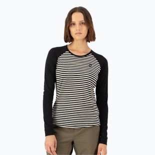 Damen Thermo-Langarmshirt Mons Royale Icon Raglan mr stripe/schwarz