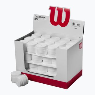 Wilson Pro Overgrip Tennisschlägerbandagen 60 Stück weiß.