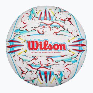 Volleyball Wilson Graffiti Peace white/blue Größe 5