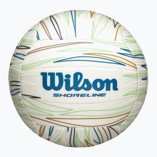 Beachvolleyball Wilson Shoreline Gen white/blue Größe 5