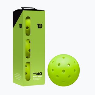 Pickleball-Bälle Wilson Max 40 Outdoor Pickleball 3B 3 Stück green