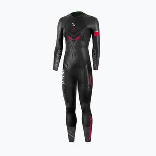 Damen-Triathlon-Neoprenanzug Synergy Adrenaline Full Sleeve 5 mm black/red