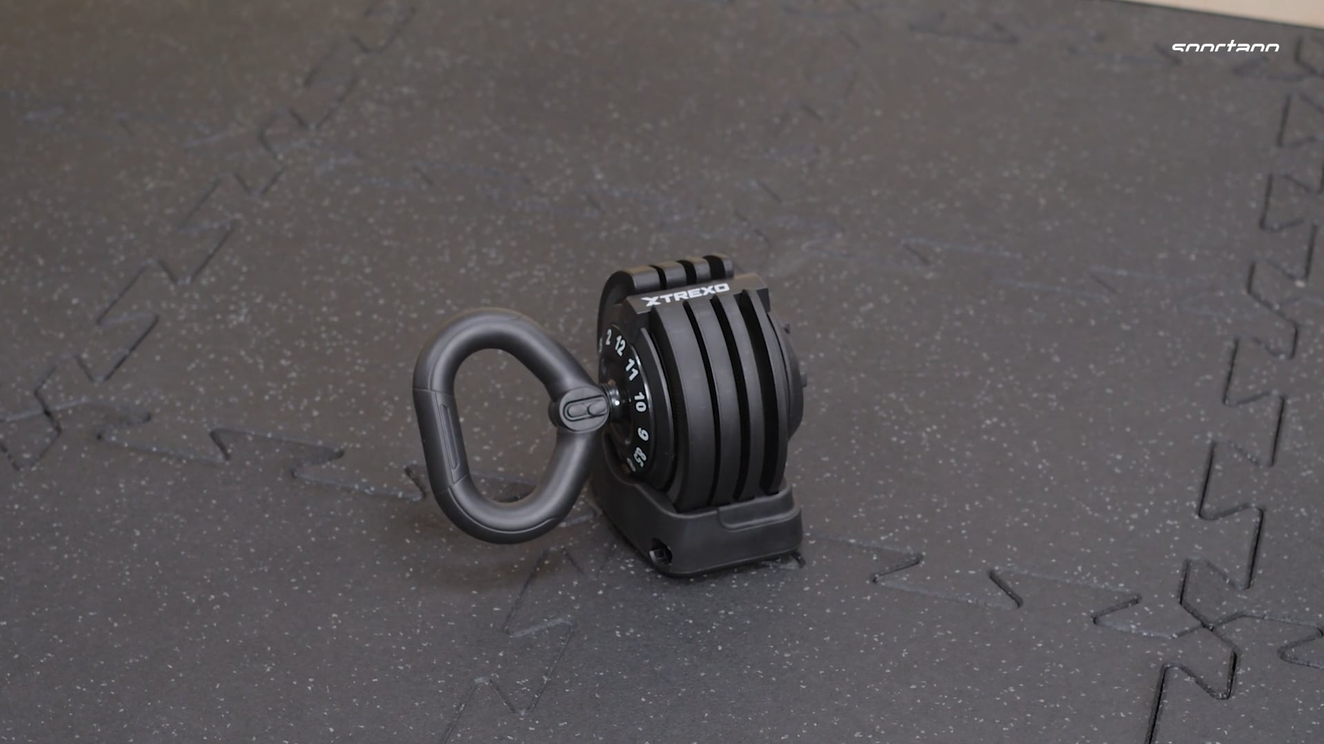 TREXO TXO-B4W004 12kg verstellbare Kettlebell schwarz