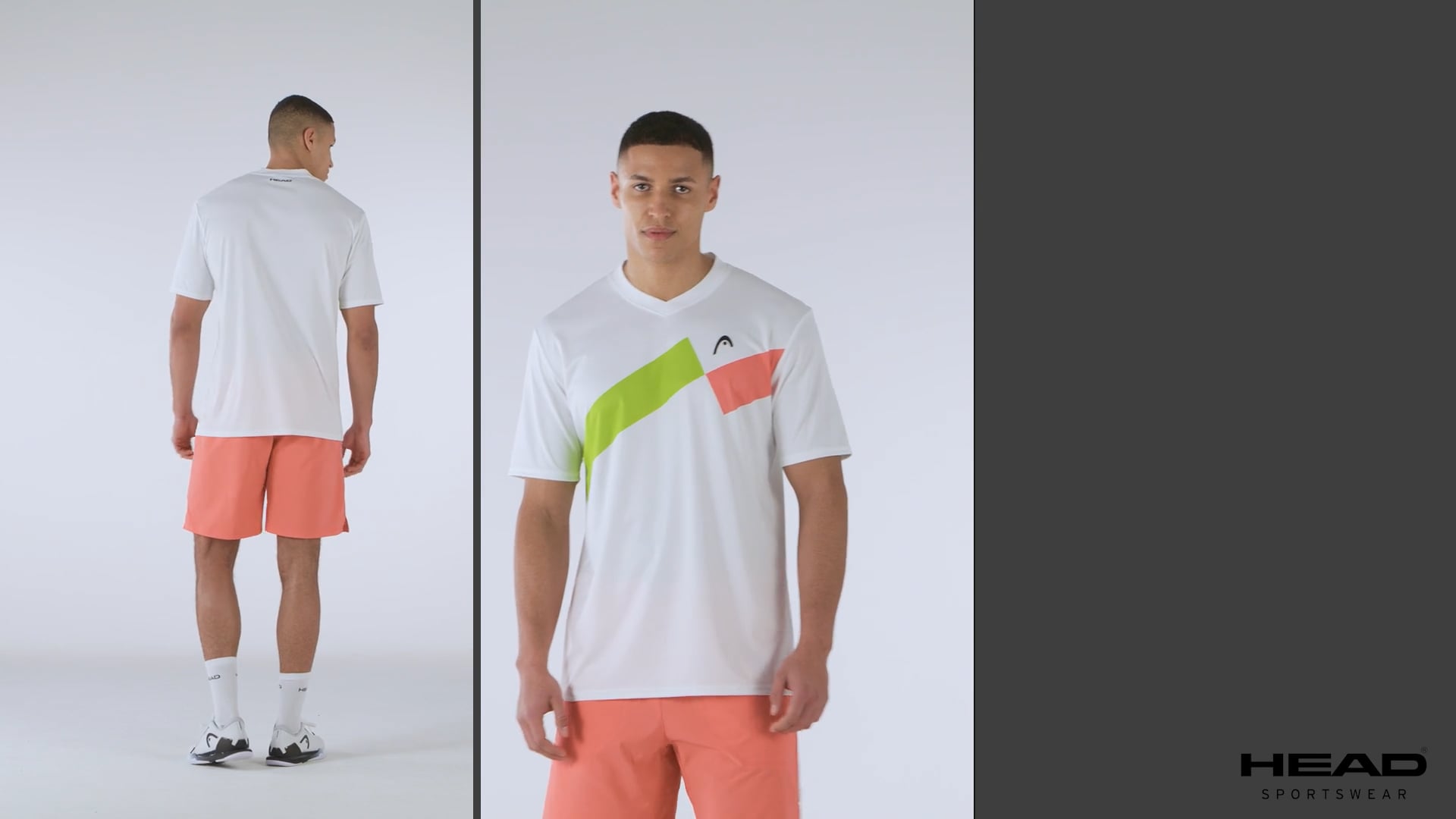 Tennis-Shirt Herren HEAD Topspin gi/print perf m