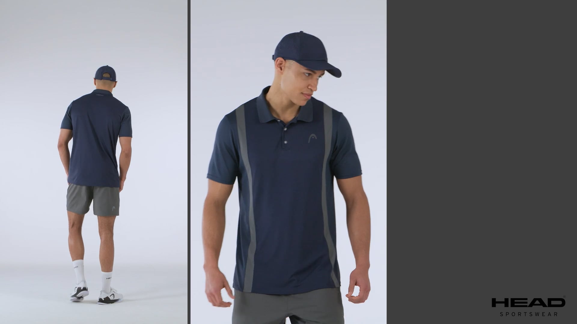 Polo-Tennis-Shirt Herren HEAD Club 25 Tech Polo navy