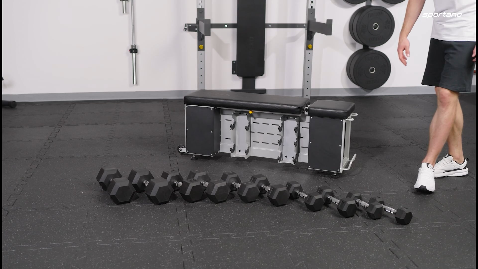 TREXO Storage verstellbare Trainingsbank schwarz