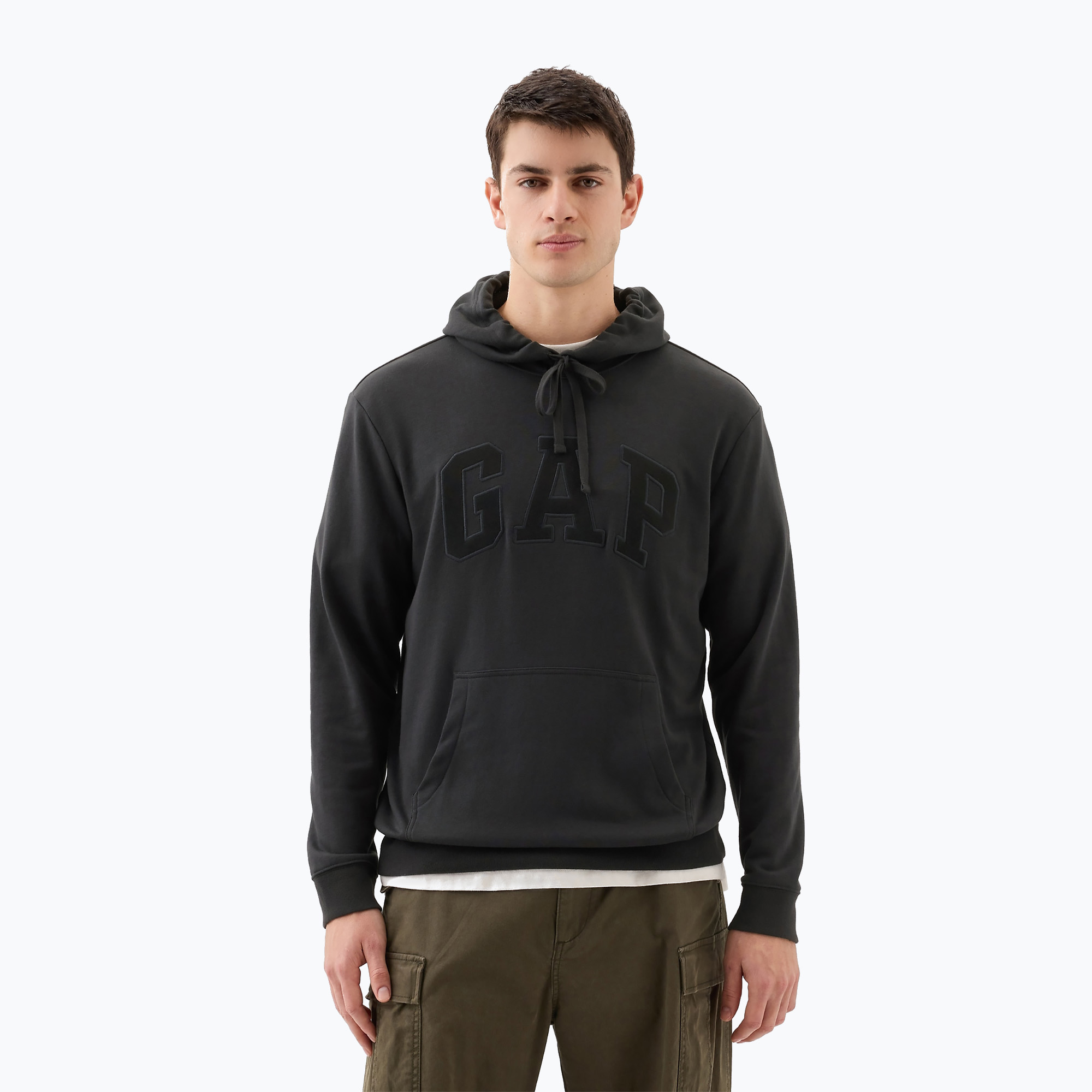 Herren GAP Heritage French Terry Logo Sweatshirt mondlose Nacht