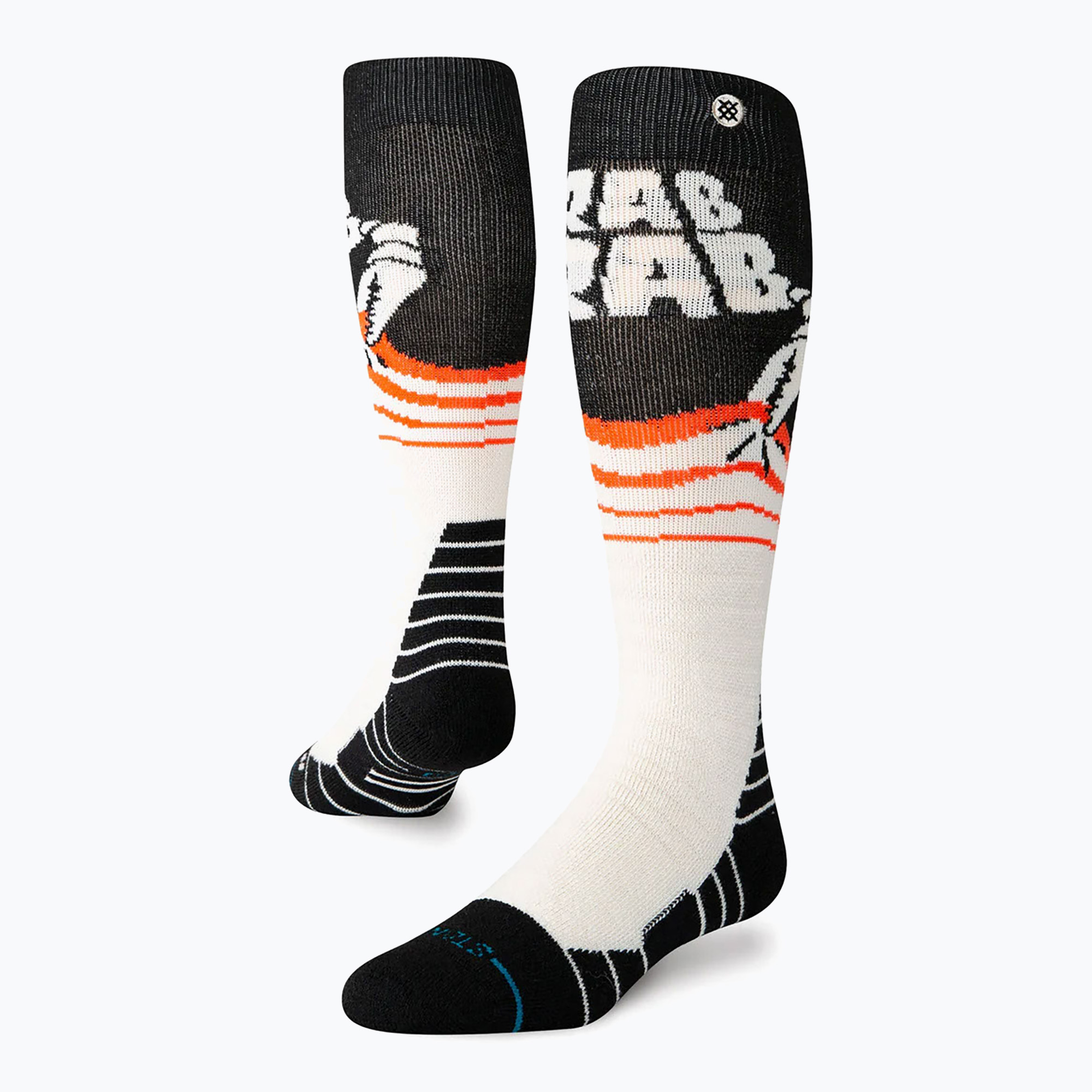Stance Crab Grab Mid Poly Schnee Creme Skisocken