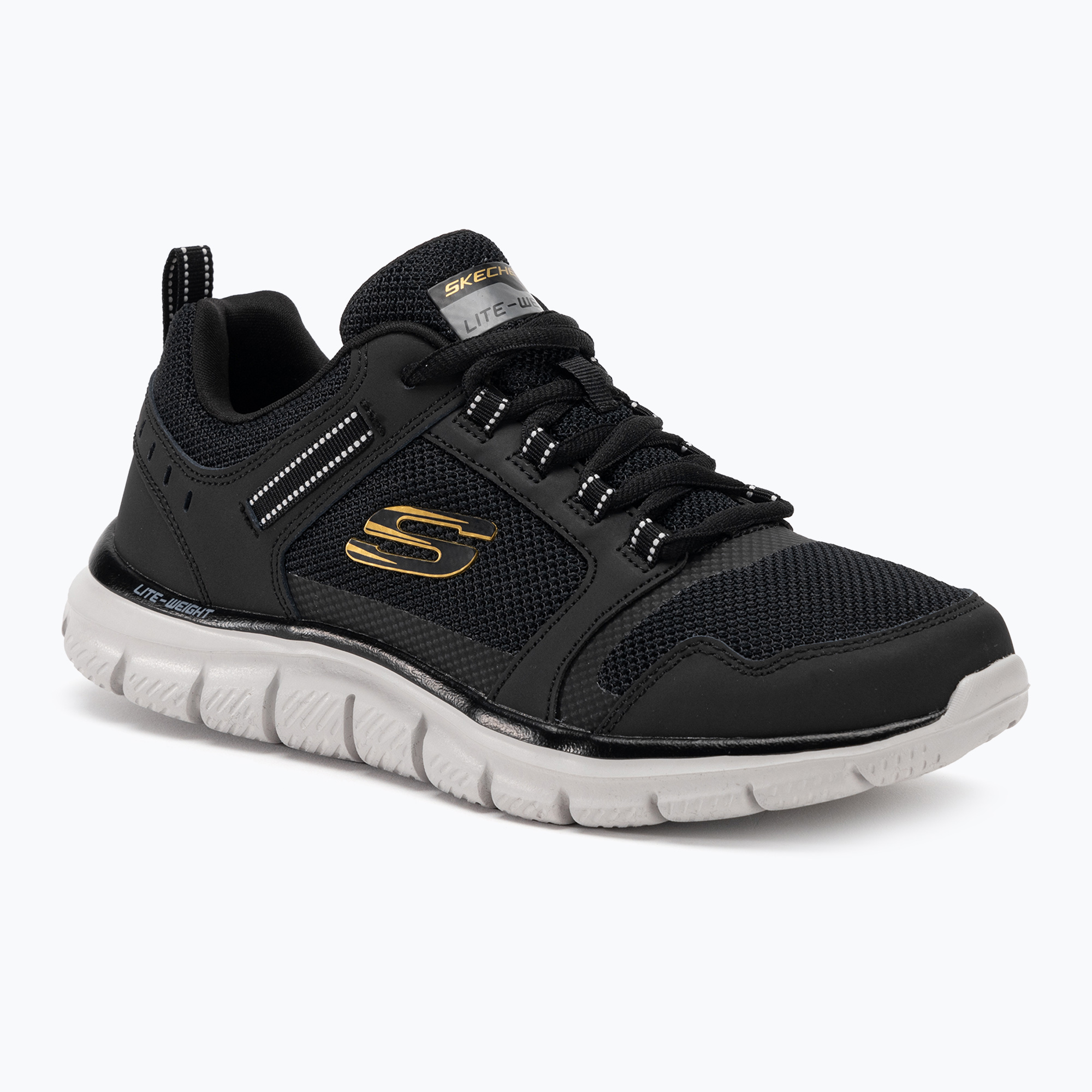 SKECHERS Track Knockhill Herrenschuhe schwarz/gold (Track Knockhill 232001)