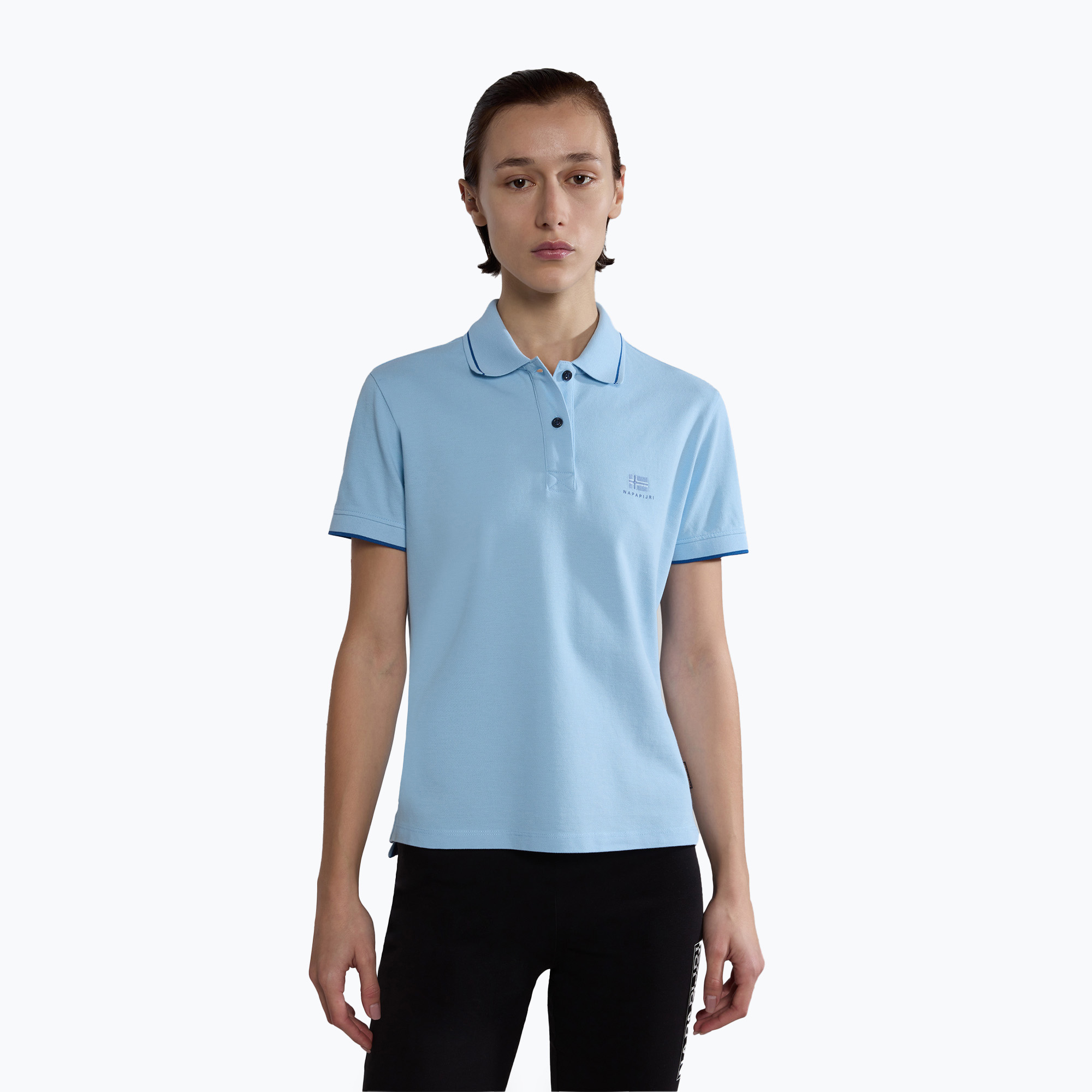 Damen Poloshirt Napapijri E-Nina blau klar (E-Nina NP0A4H8EI791)