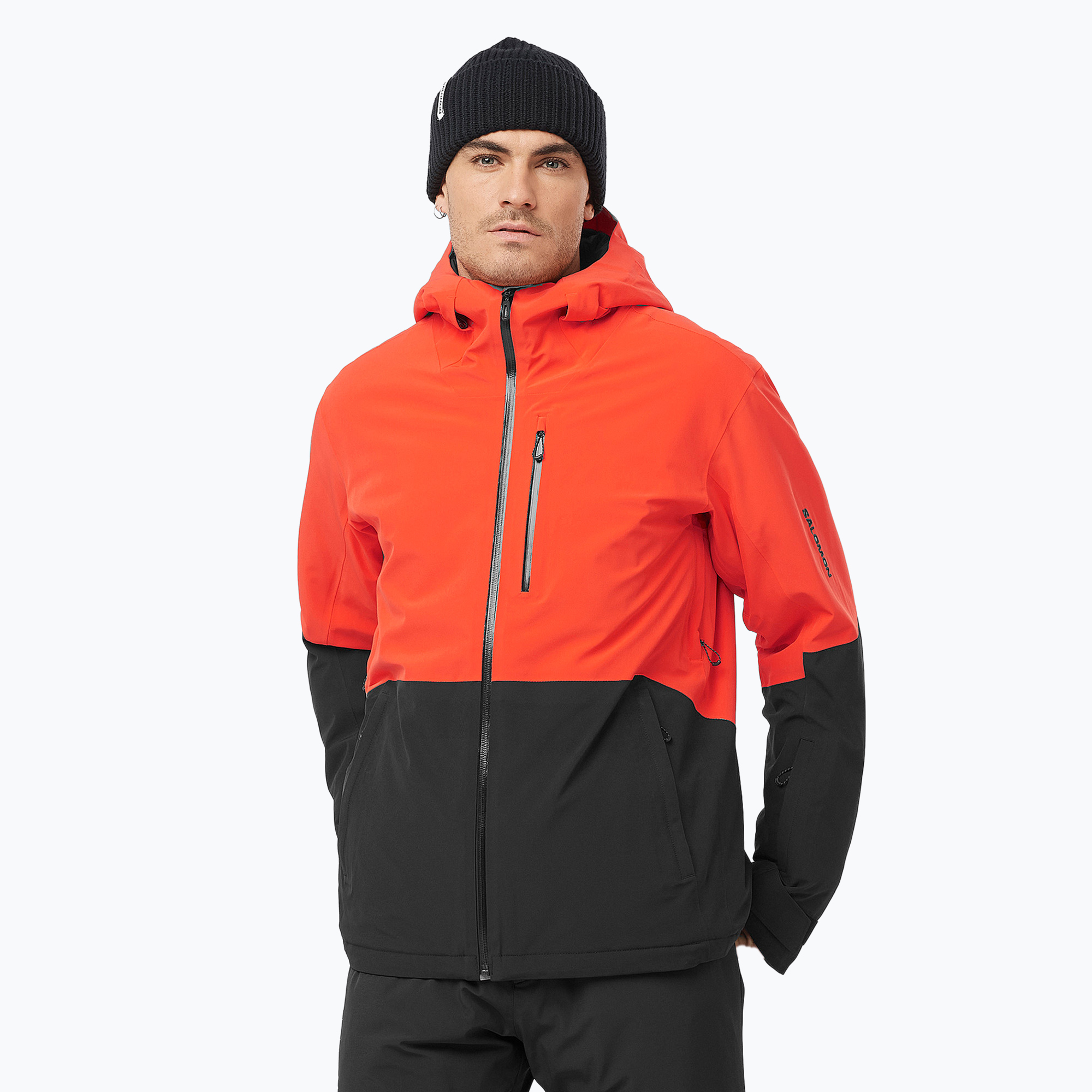 Skijacke Herren Salomon Highland cherry tomato/deep black (Highland LC2353500)