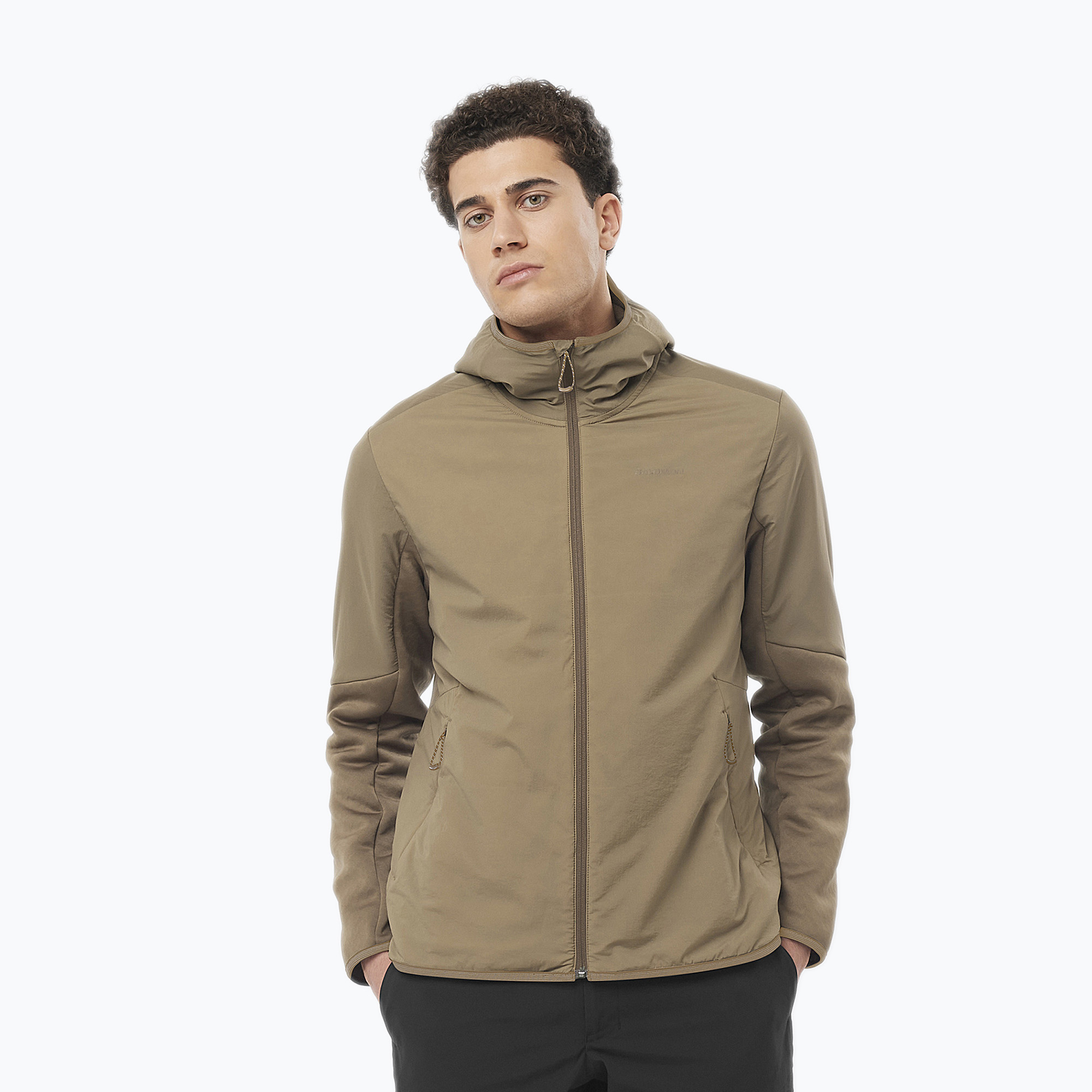 Salomon Outline Hyb Warm Hd Shitake Herren-Trekking-Sweatshirt (Outline Hyb Warm Hd LC2296800)