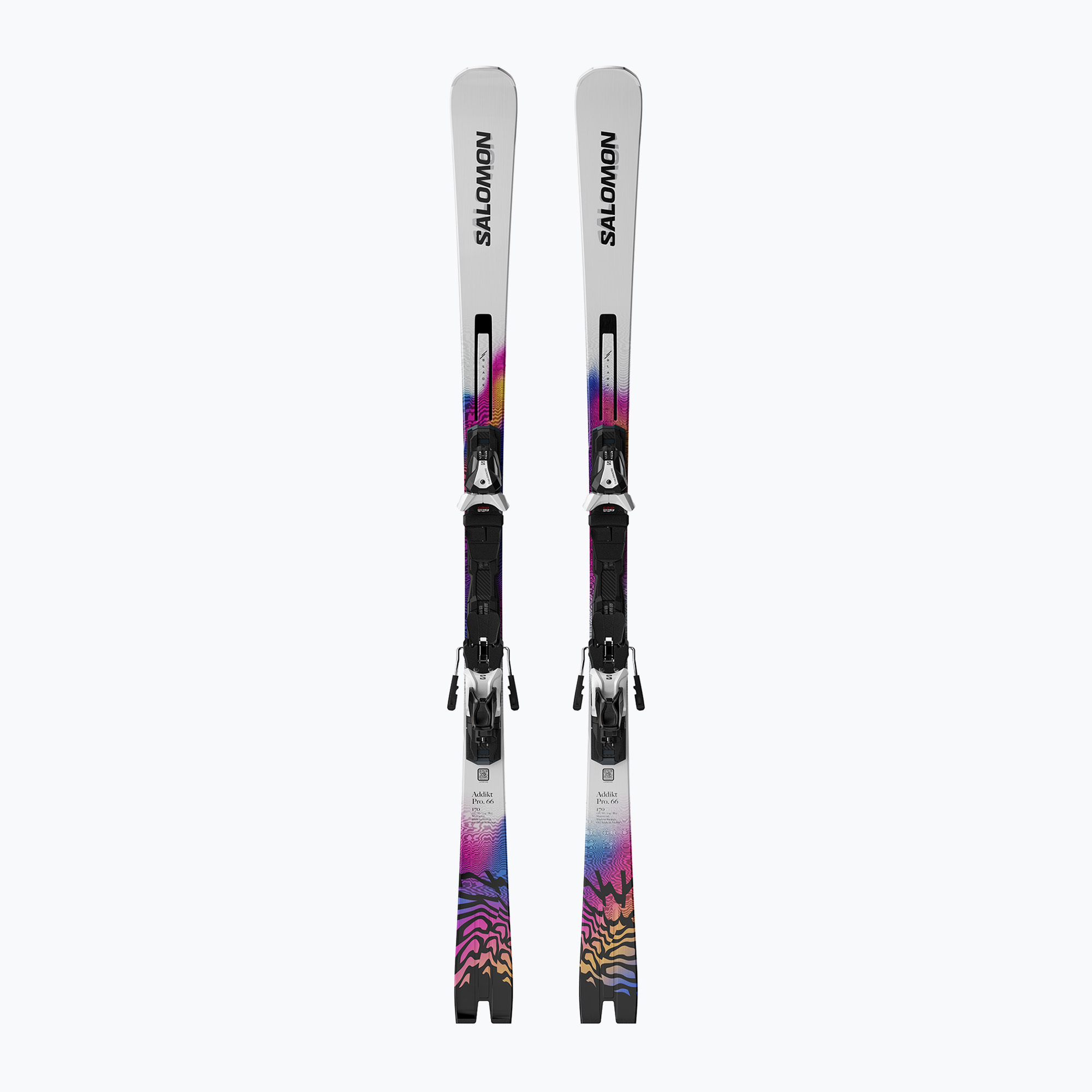 Abfahrtsski Salomon E Addikt Pro 66 + Schnürung MI12 GW whitet/race blue/rhodamine (E Addikt Pro 66 + MI12 GW L47827400)