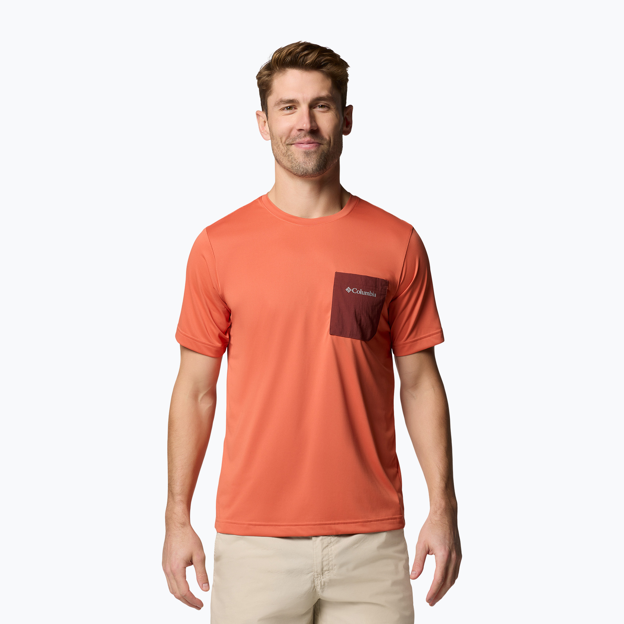 Shirt Herren Columbia Hike Pocket Crew tuscan heather (Hike Pocket Crew 2121721851)