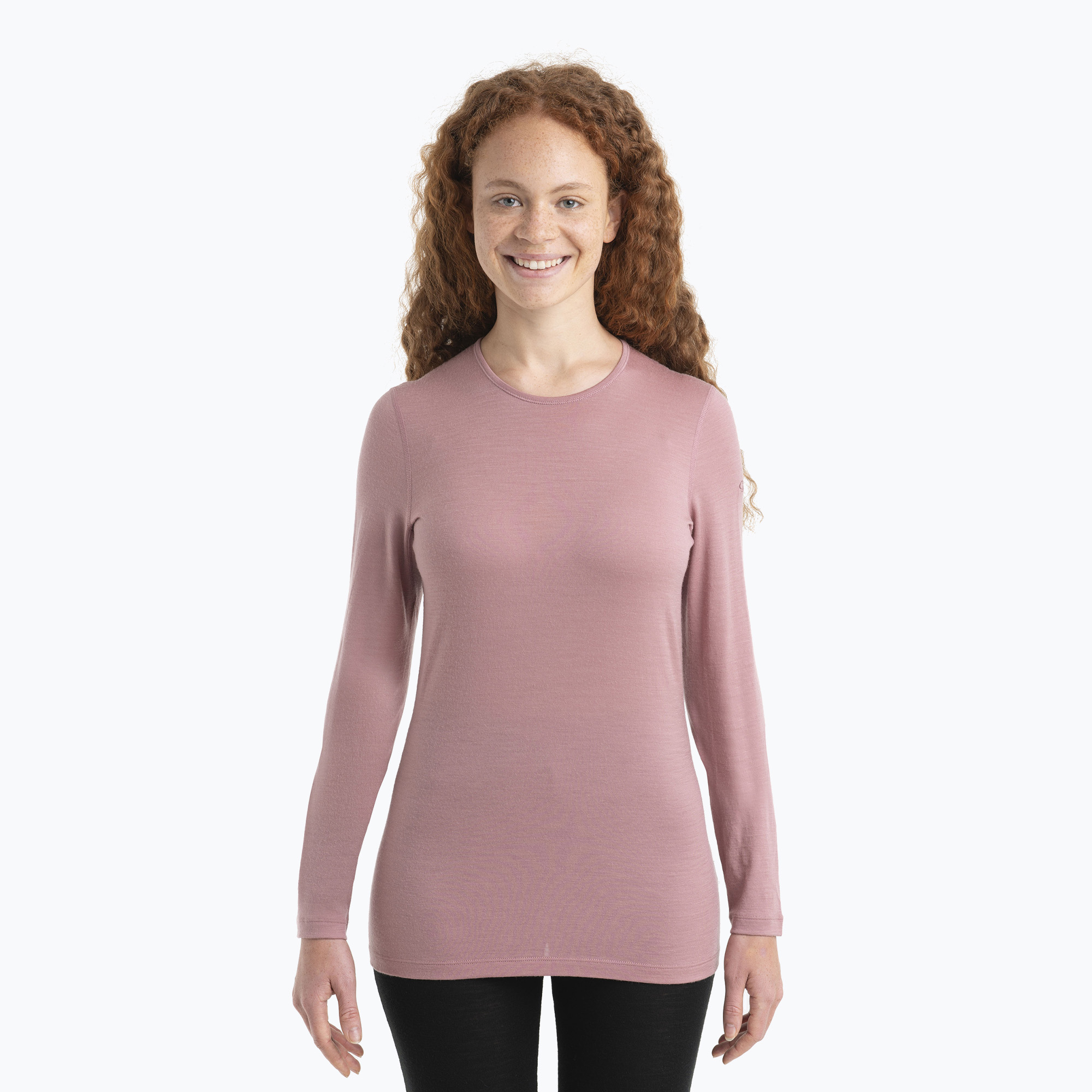 Damen Thermo-Sweatshirt icebreaker 200 Oasis Crewe Kristall (200 Oasis Crewe IB1043759371)