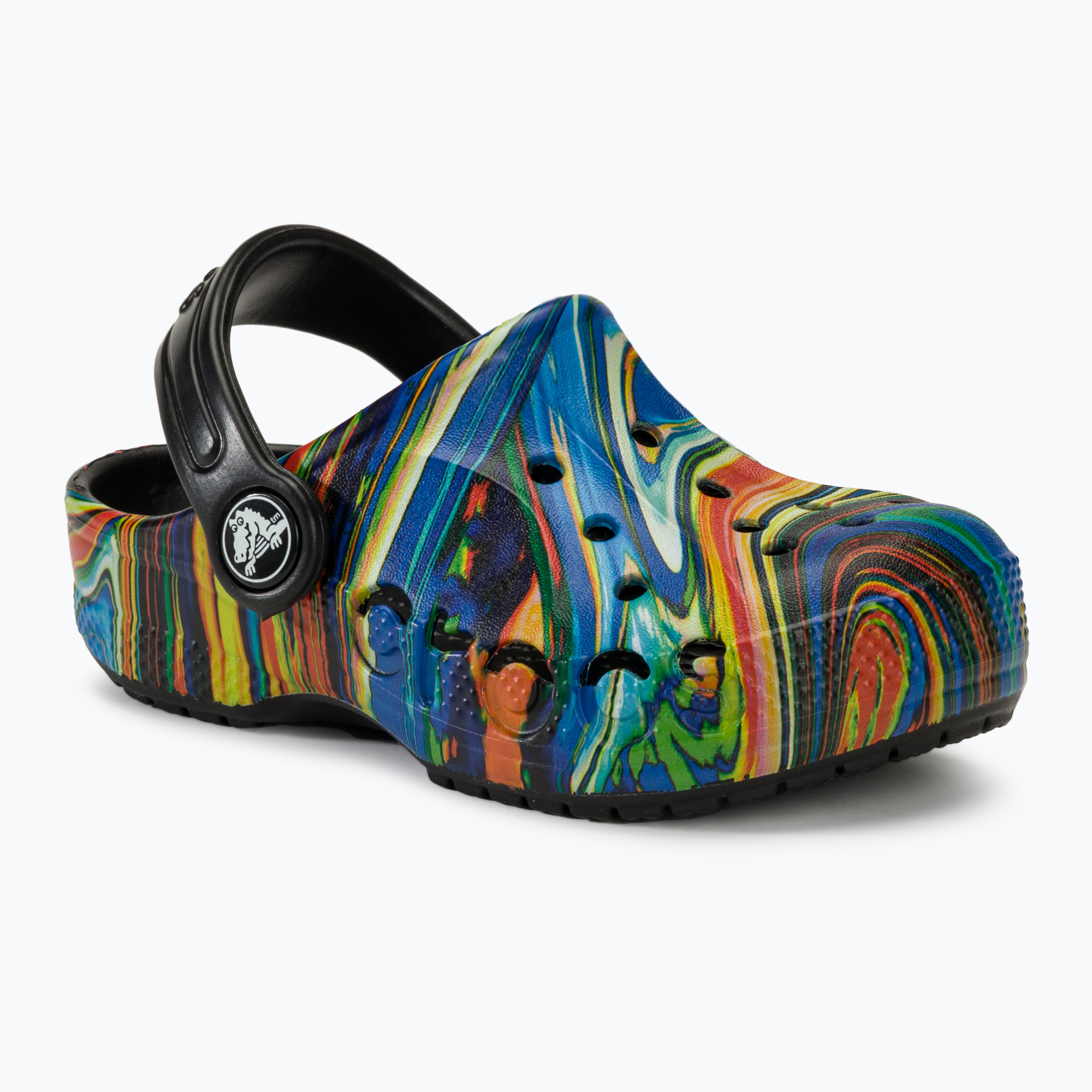 Crocs Baya Graphic Clog schwarz/multi Kinder-Flip-Flops (Baya Graphic Clog 206814-0C4)